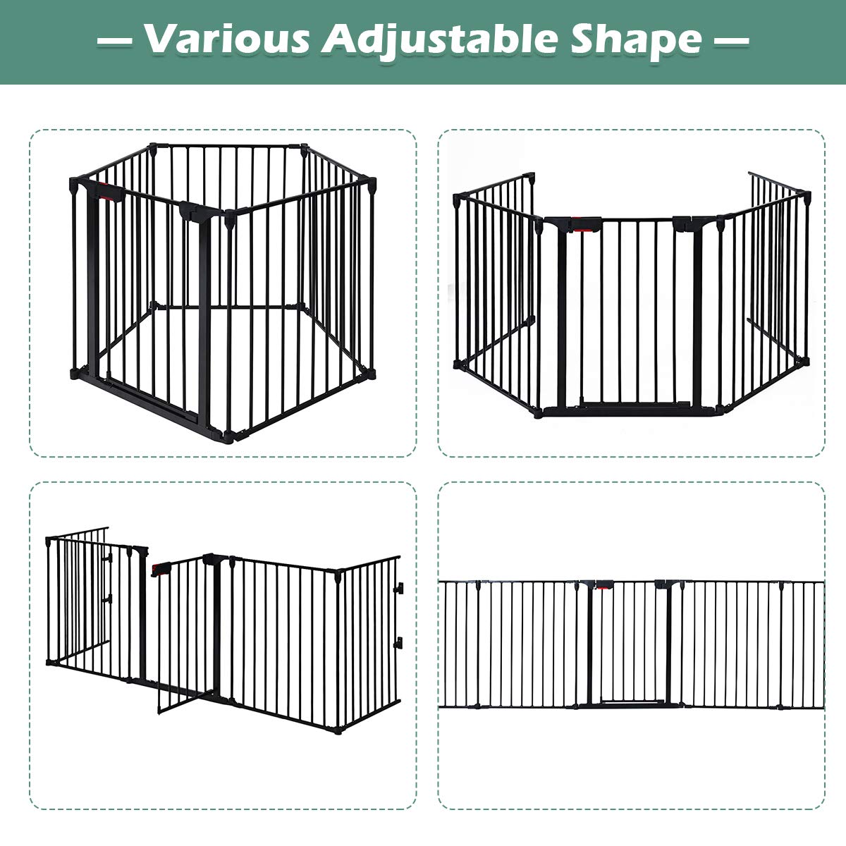 Metal Baby Safety Playpen with Automatically Close Door