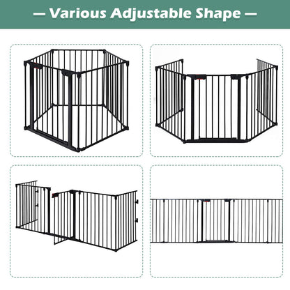Metal Baby Safety Playpen with Automatically Close Door