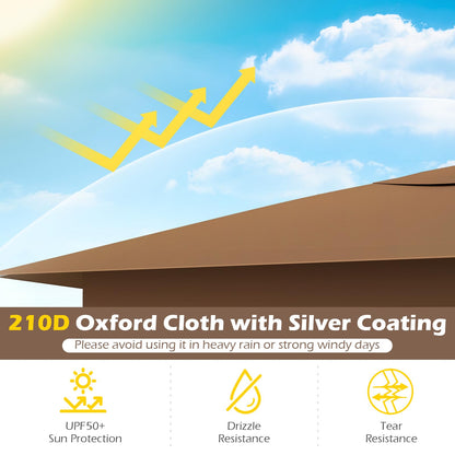 Pop up Gazebo, UPF50+ Sun-Protective Height Adjustable Pavilion Canopy Tent