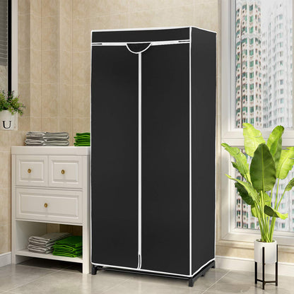 Portable Single Clothes Closet with Hanging Rail