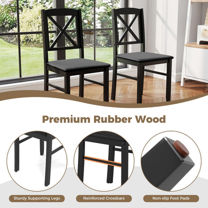 3 Piece Dining Table Set, Square Breakfast Kitchen Table and Chairs