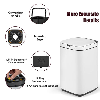 13L Automatic Trash Bin for Home Office Bedroom Bathroom