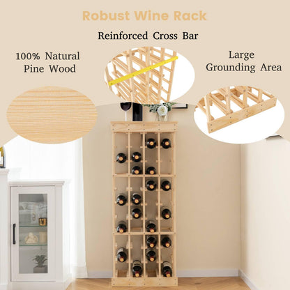 40-Bottle Freestanding Wine Rack Storage Shelf with Tabletop