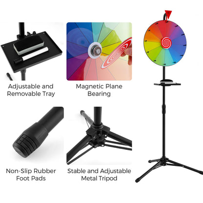 40 cm Prize Wheel with Folding Tripod Floor Stand