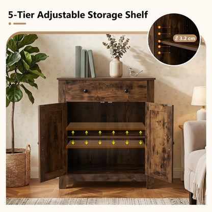 Storage Cabinet with Drawer & 2 Doors,80 x 40 x 92cm