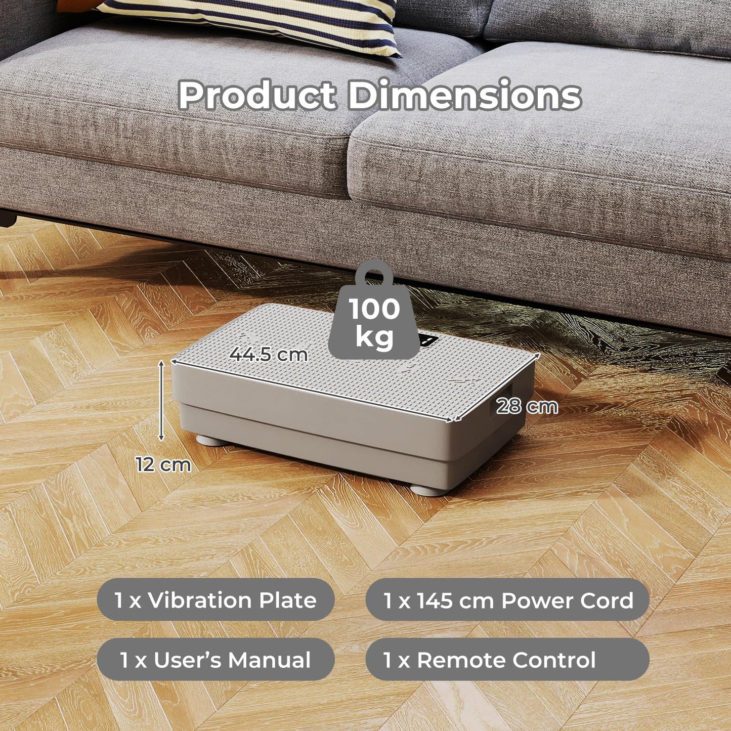 Vibration Plate Exercise Machine with Gravity Sensor and Remote Control