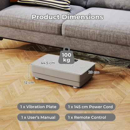 Vibration Plate Exercise Machine with Gravity Sensor and Remote Control
