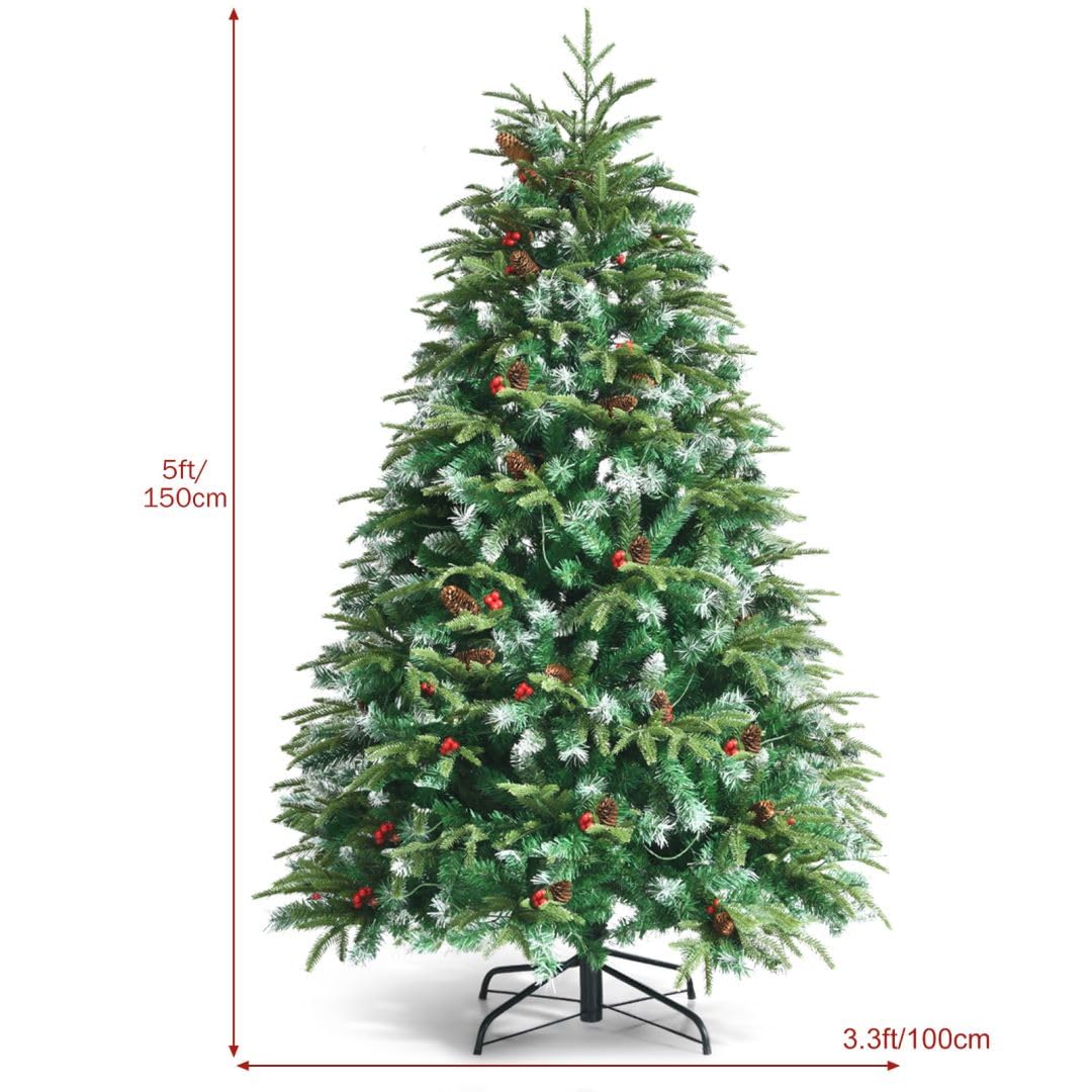 150/180/210 CM Artificial Christmas Tree with LED Lights and Tips