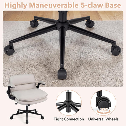 Criss Cross Office Chair on Wheels, Wide Seat Desk Chair