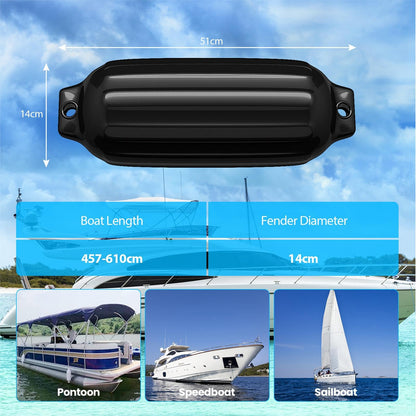 4 Pieces Boat Fenders for Pontoon Boat Sailboat and Speedboat