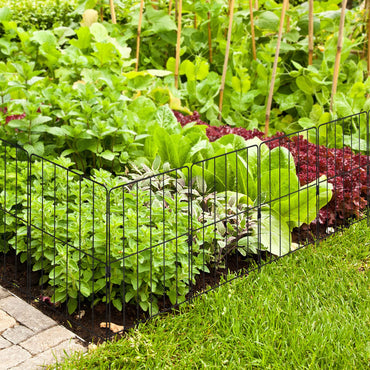 GiantexUK Decorative Garden Fence 51in x 14ft/24in x 13ft Foldable Rustproof Metal Wire Fencing