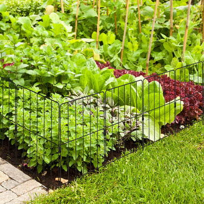 GiantexUK Decorative Garden Fence 51in x 14ft/24in x 13ft Foldable Rustproof Metal Wire Fencing