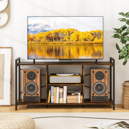 Giantex  TV Stand Cabinet for 55 Inch TVs 120cm Industrial TV Unit Media Entertainment Center