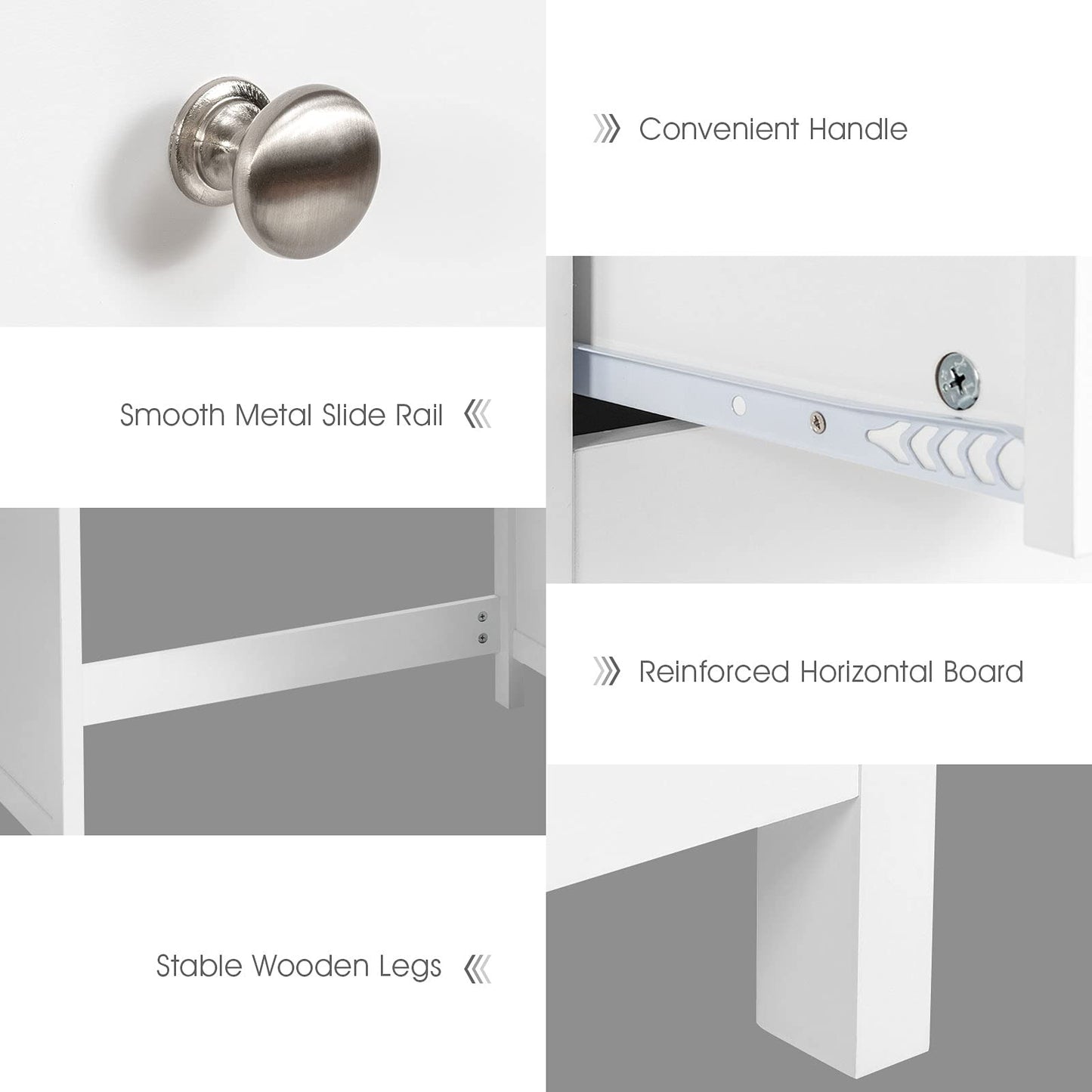 Modern Computer Desk with 3 Drawers for Home Office