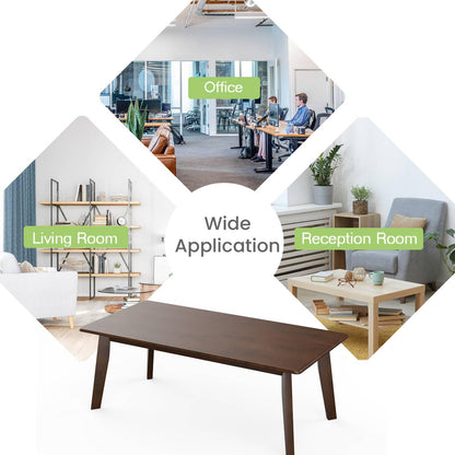 Rectangular Coffee Table with Rubber Legs