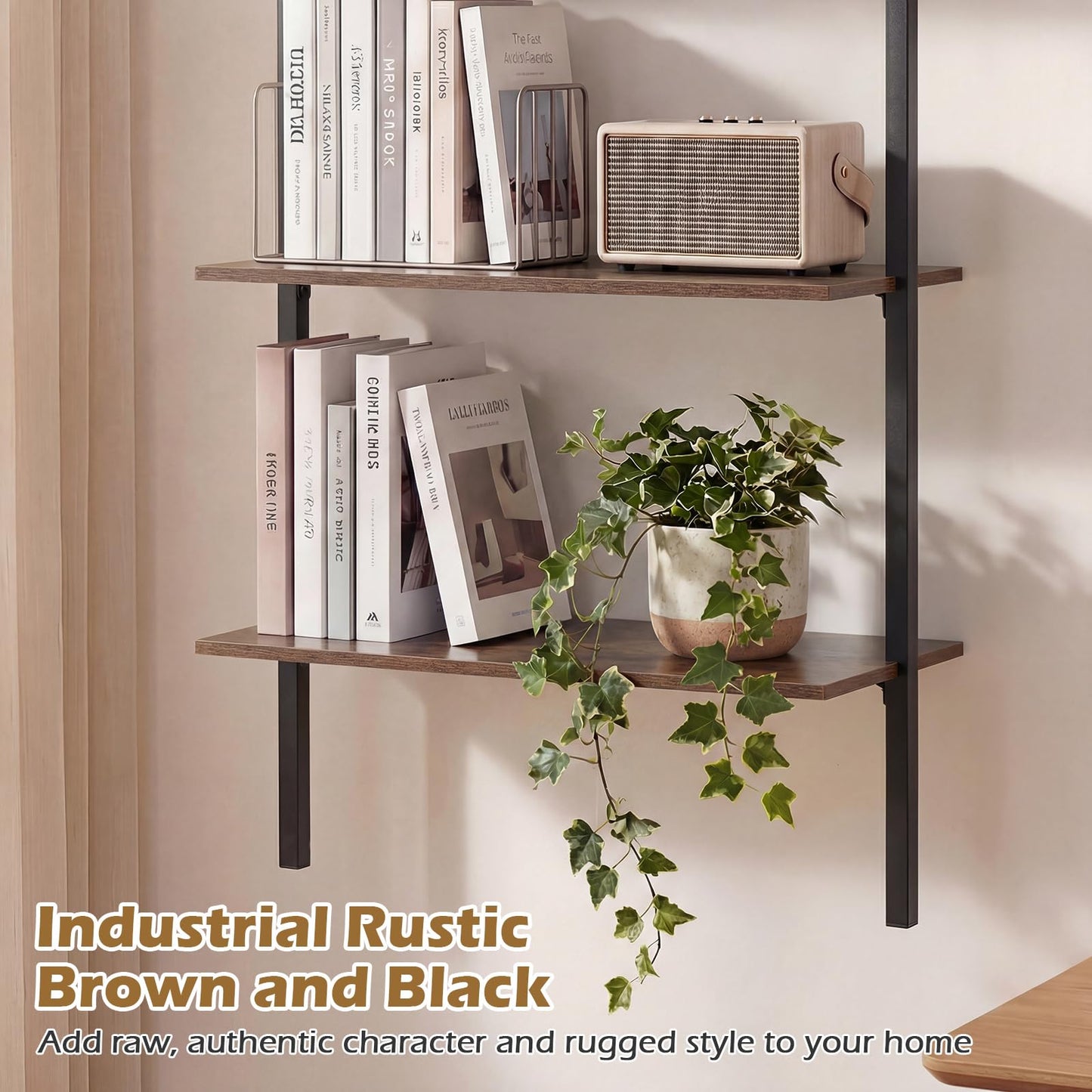 3-Tier Wall Mounted Shelves for Living Room Home Office
