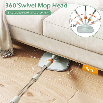 Spin Mop and Bucket Set Separation Dirty and Clean Water System