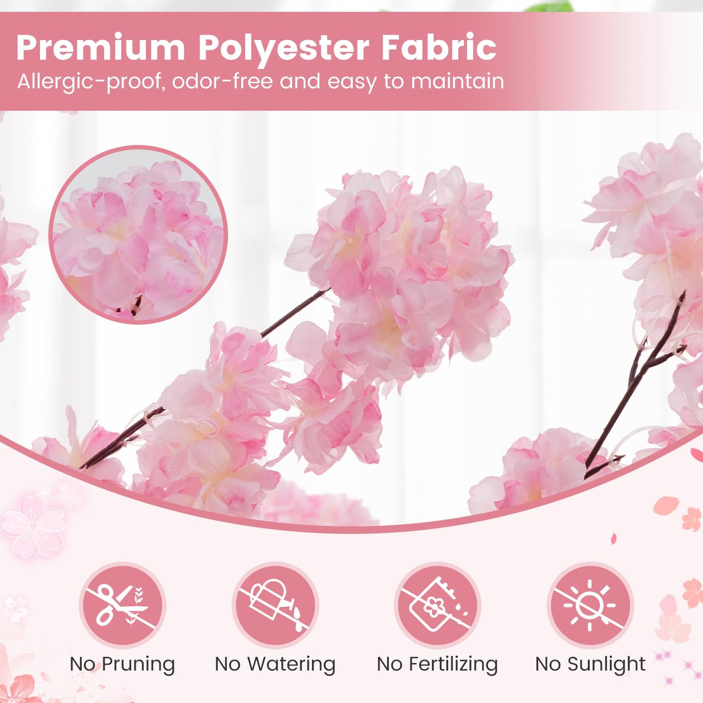 190cm Tall Artificial Cherry Blossom Tree