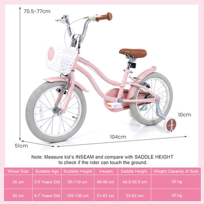 Kids Bike, Children's Training Bicycle | Toddler Bike with Height Adjustable Handlebar & Seat