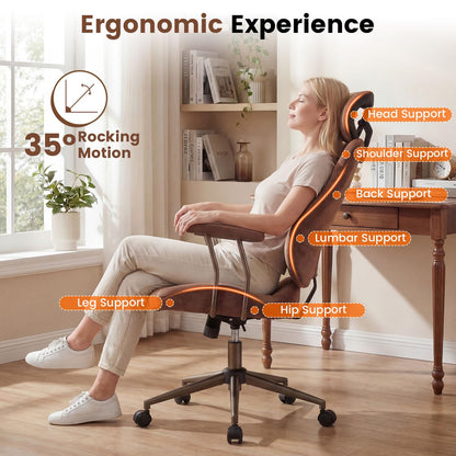 Ergonomic Office Chair, High Back Computer Desk Chair with 2D Headrest