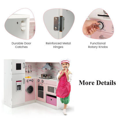 Kids Corner Kitchen Playset with Apron and Chef Hat