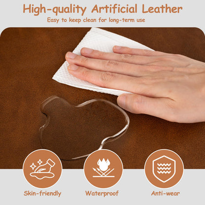 PU Leather Accent Chair with Removable Back Pillow