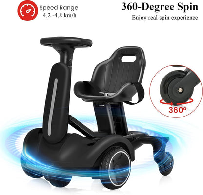 6V Electric Ride on Drift Car for Kids Aged 3-8 Years Old