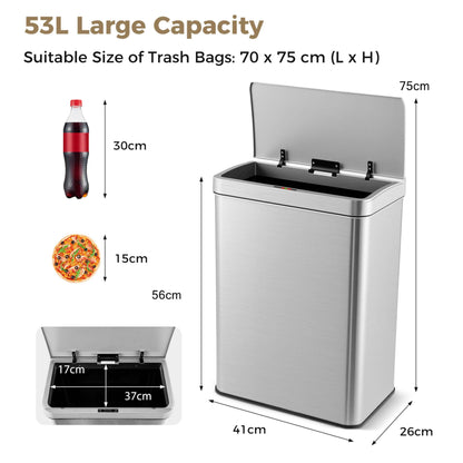 53/60L Automatic Trash Can with Lid