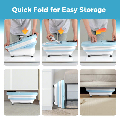 Collapsible Foot Spa Massager Bath Tub with Heat Shower and Timer