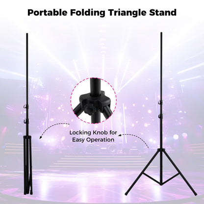 Lighting Truss System, 11-Level Height Adjustable Lighting Stand with 2 Folding Tripods