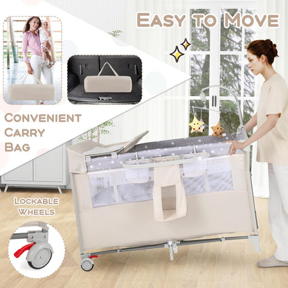 5-In-1 Baby Bassinet Crib Bedside Sleeper Nursery Center