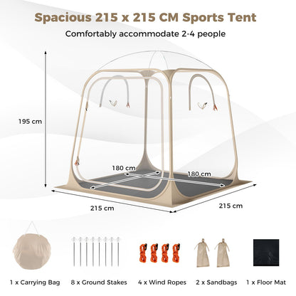 Pop up Bubble Tent, All Weather Sport Shelter Screen House with Carrying Bag