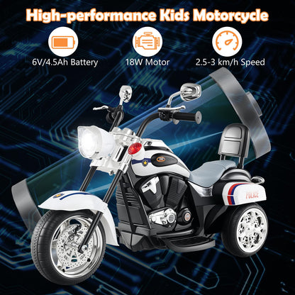 Kids Electric Motorcycle Motorbike 6V Battery Horn Headlight