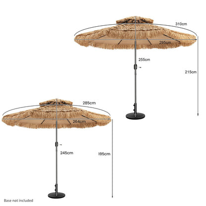 Hawaiian Style Hula Patio Beach Umbrella with 8 Ribs