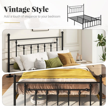 Single/Double/King Size Metal Bed Frame with Headboard