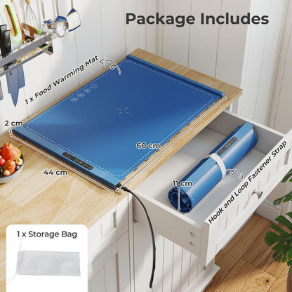 Food Warming Mat with Adjustable Temperature and Timer