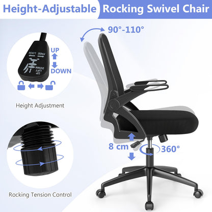 Mesh Office Chair Ergonomic Height Adjustable Swivel Task Computer Desk Chair
