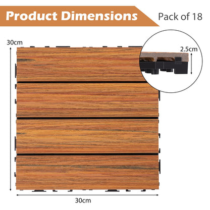 30 x 30cm Waterproof Interlocking Floor Tiles Tools Free Assembly