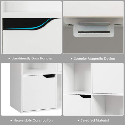 6 Cube Storage Cabinet with 3 Cupboard Doors