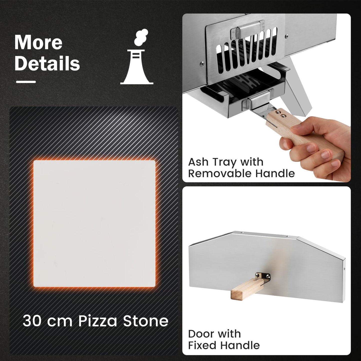 Multi Fuel Portable Pizza Maker with Pizza Ston
