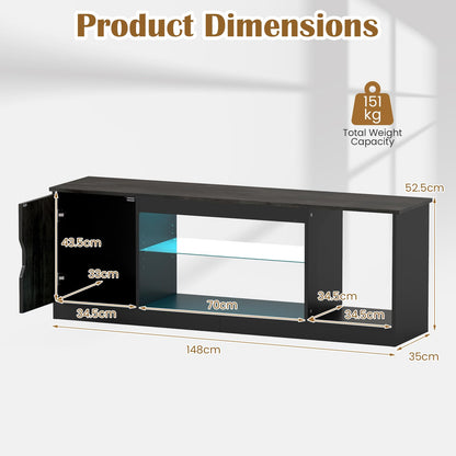 148cm TV Unit, LED TV Stand Cabinet for 65 Inch TVs