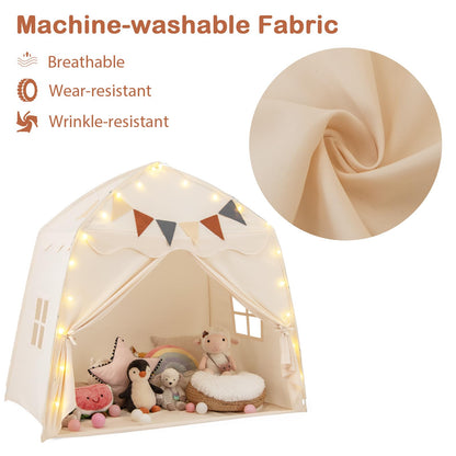 Kids Play Tent Bed Tent Extra Large with Lights for 3-12 Years Old