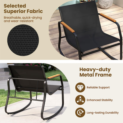 3-Piece Patio Bistro Set, Garden Furniture Set with Coffee Table and Chair