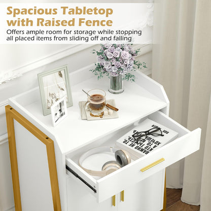 Storage Cabinet, 2 Door Buffet Sideboard with Adjustable Shelf