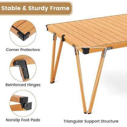 80kg Capacity Roll Up Portable Picnic Table with Storage Bag