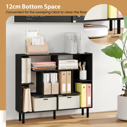 Modern Geometric Bookcase with Anti-tipping Devices