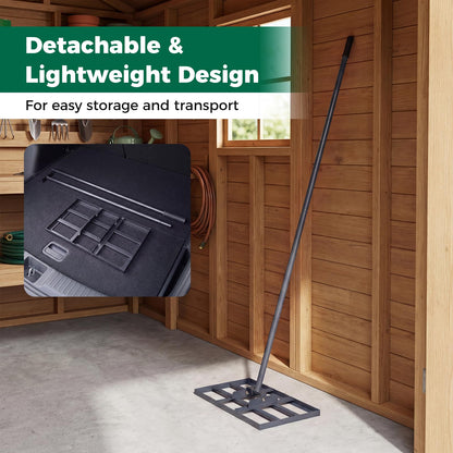 Lawn levelling Rake, 43x 25cm Lawn Leveller with 175cm Adjustment Long Handle