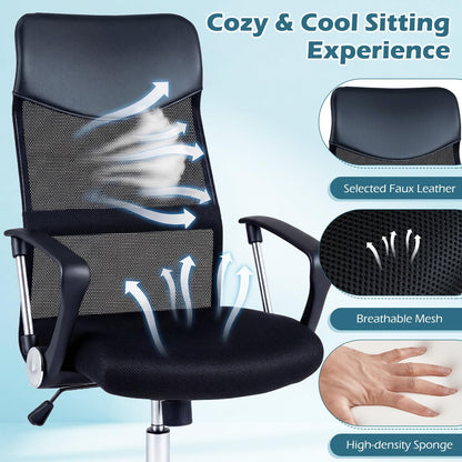 Mesh Office Chair, Height Adjustable Ergonomic Computer Desk Chairs with Casters