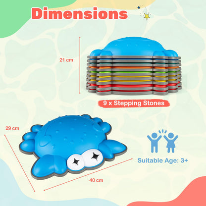 9 Pieces Non-Slip Toddler Stepping Stones for Kids Aged 3+