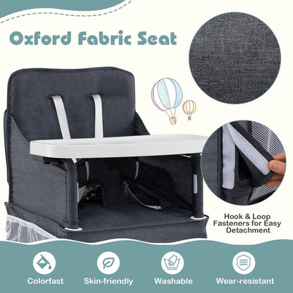 Foldable High Chair for Babies and Toddlers | Baby Highchair with 2-Level Adjustable Tray